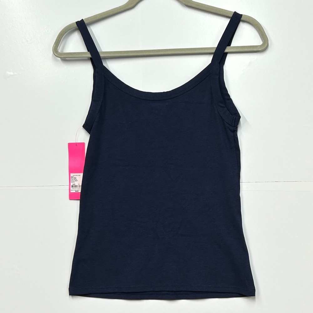 Lilly Pulitzer Lianna Tank Top True Navy Blue Small Cotton Modal Stretch - Picture 4 of 11